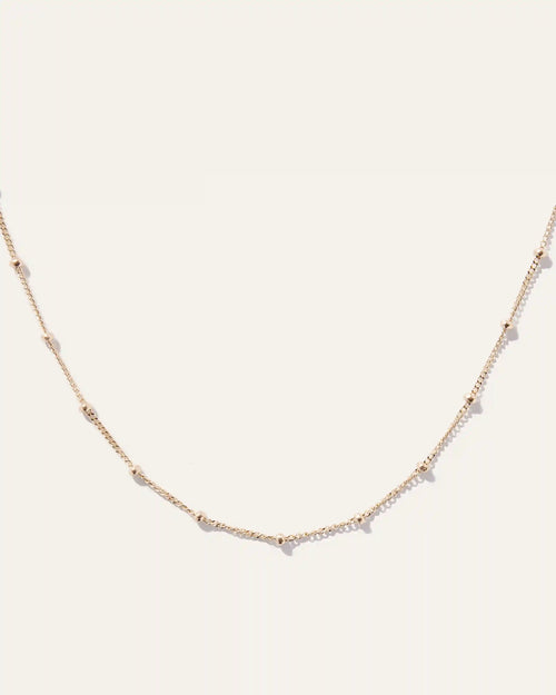 14k Gold Station Bead Choker