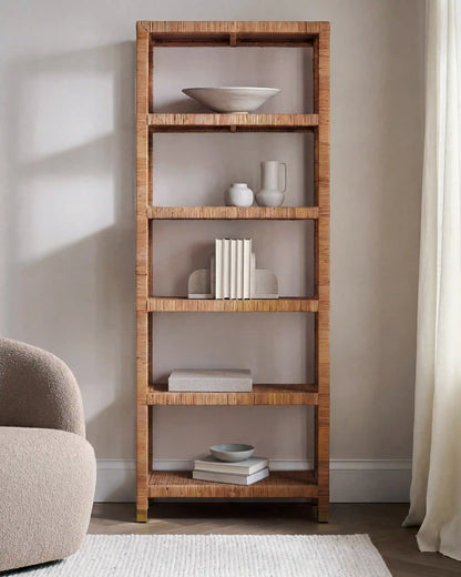 Handwoven Rattan Bookcase
