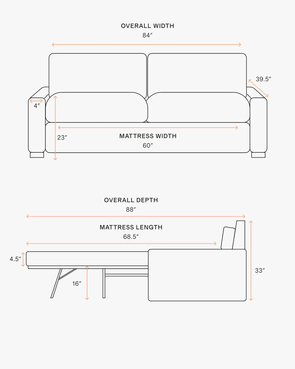 Brennan Sleeper Sofa in Performance Basketweave