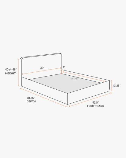 100% Linen Curved Bed