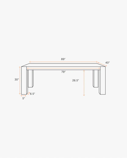 Reclaimed Oak Parsons Dining Table