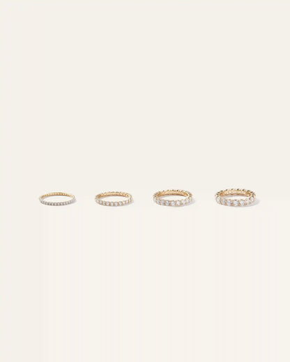 Diamond Shared Prong Eternity Band