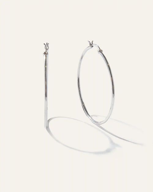 Silver Statement Hoops