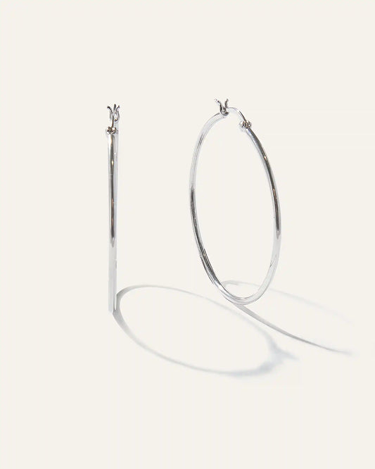 Silver Statement Hoops