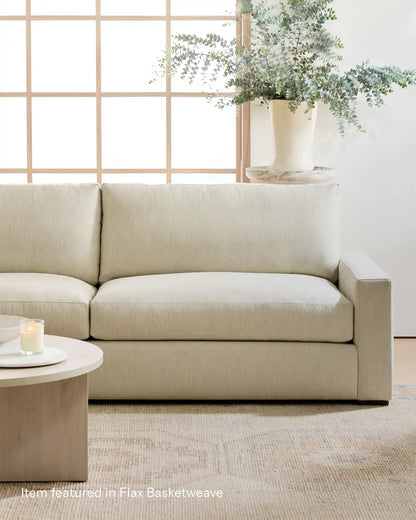 Stillman Chaise Sectional in Performance Basketweave