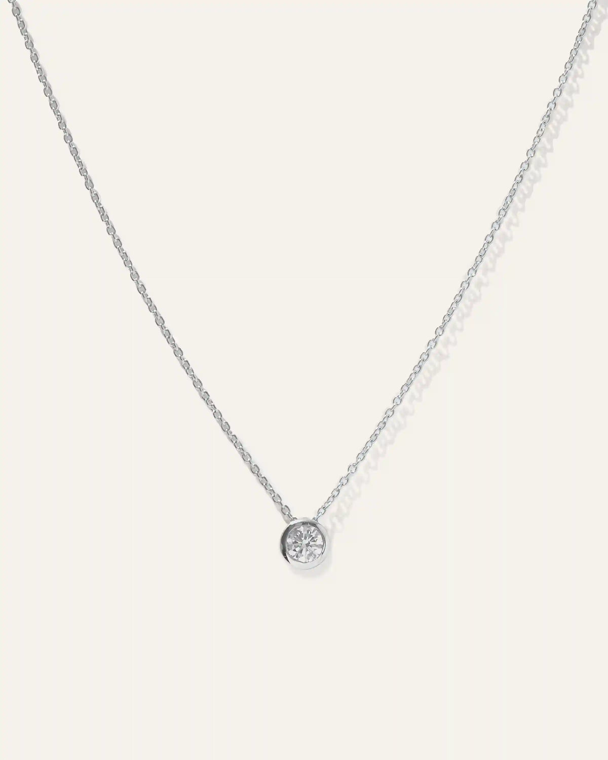14K Gold Diamond Sliding Bezel Necklace