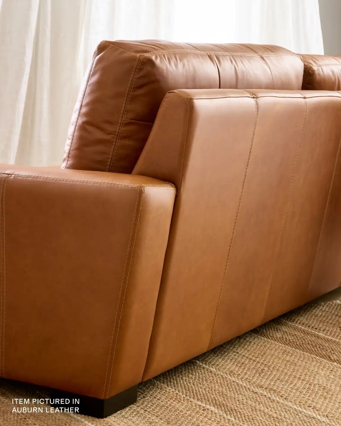 Stillman Chaise Sectional in Leather