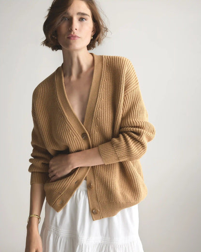 100% Organic Cotton Oversized Boyfriend Cardigan