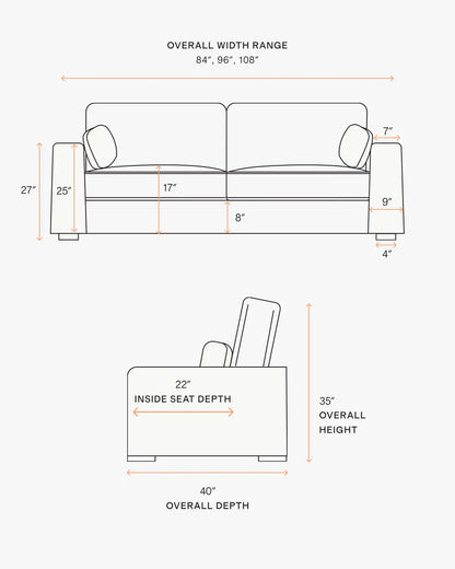 Oasis Sofa in Performance Linen
