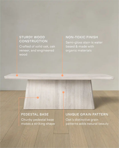 Rustic Oak Plinth Dining Table