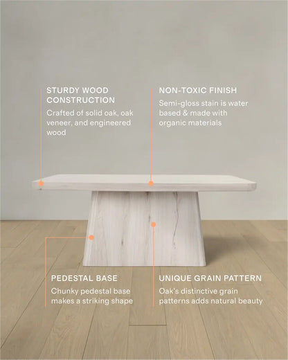 Rustic Oak Plinth Dining Table