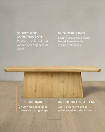 Rustic Oak Plinth Dining Table