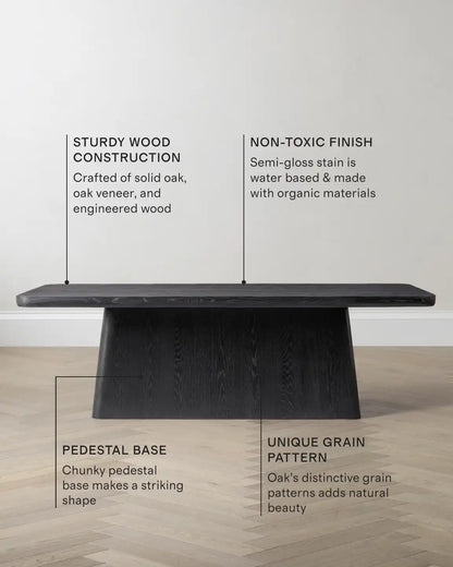 Rustic Oak Plinth Dining Table