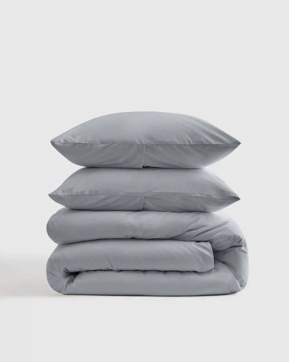 Organic Crisp Percale Duvet Cover Set