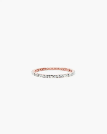 Diamond Shared Prong Eternity Band