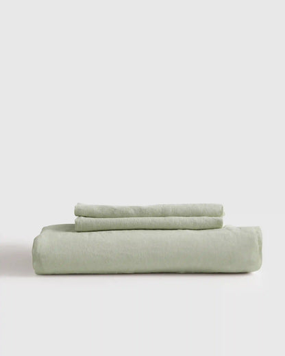 European Linen Fitted Sheet Set
