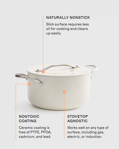 Ceramic Nonstick Soup Pot: 6QT
