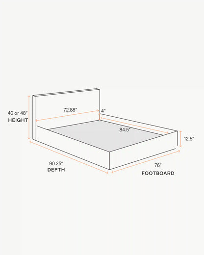 100% Linen Square Bed
