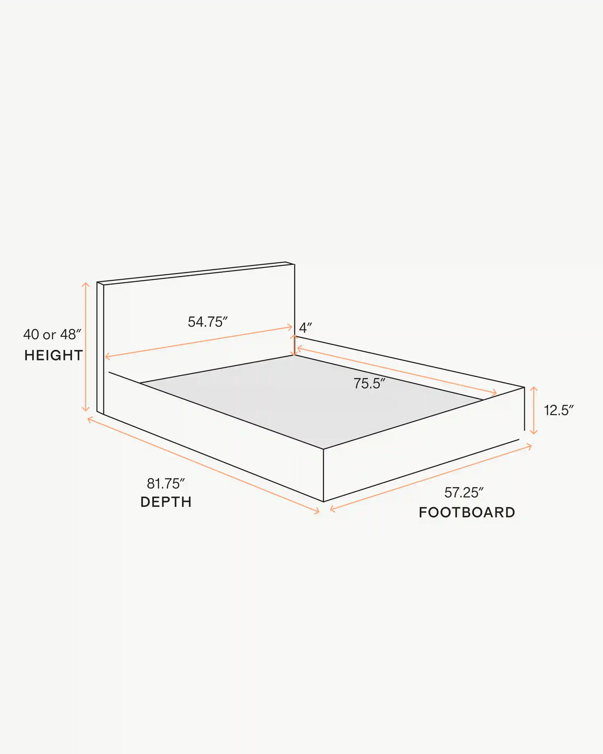 100% Linen Square Bed