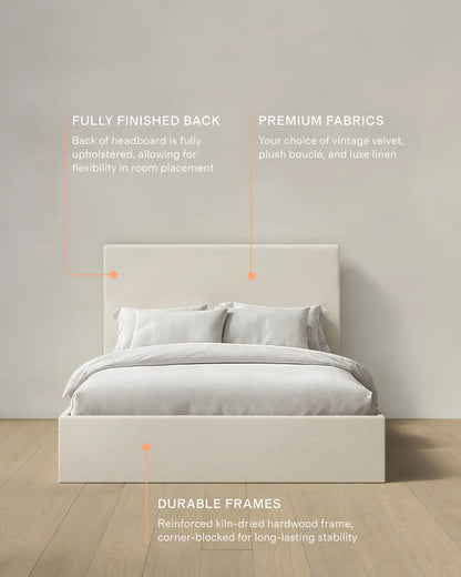100% Linen Square Bed