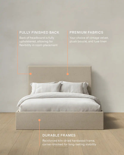 100% Linen Square Bed