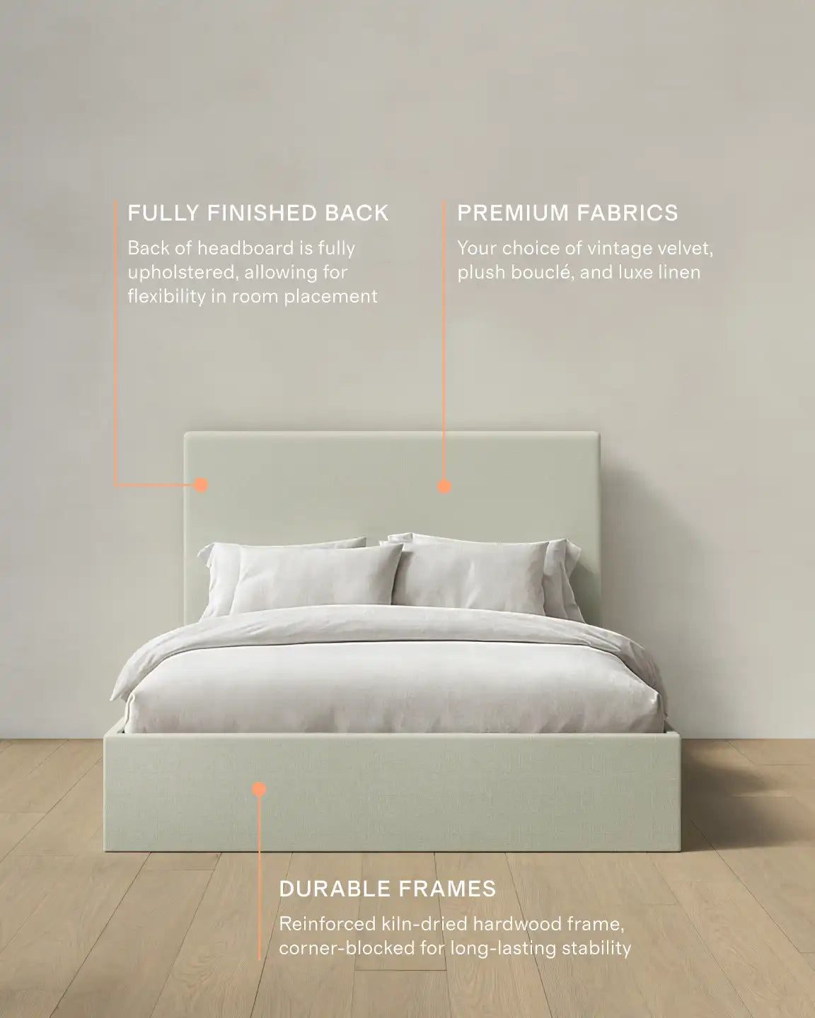 100% Linen Square Bed