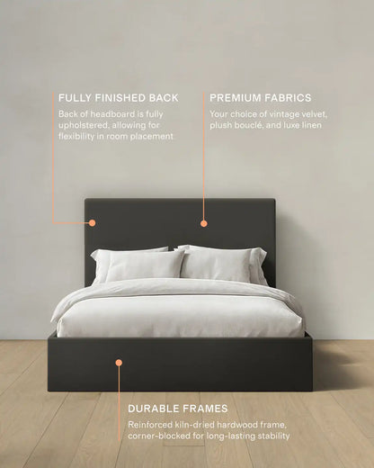 100% Linen Square Bed