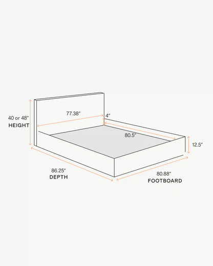 100% Linen Square Bed