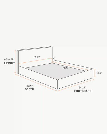 100% Linen Square Bed