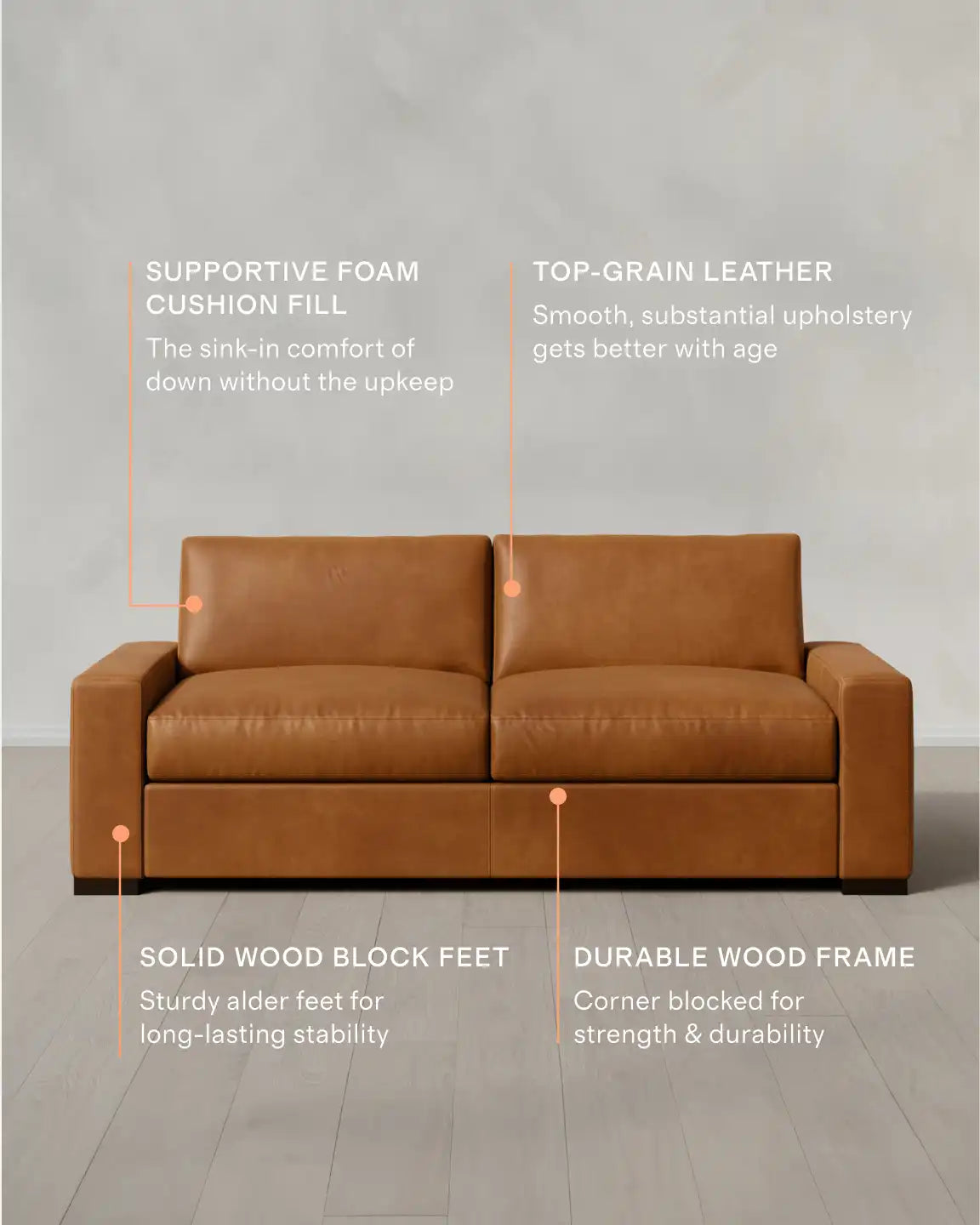 Stillman Sofa in Leather