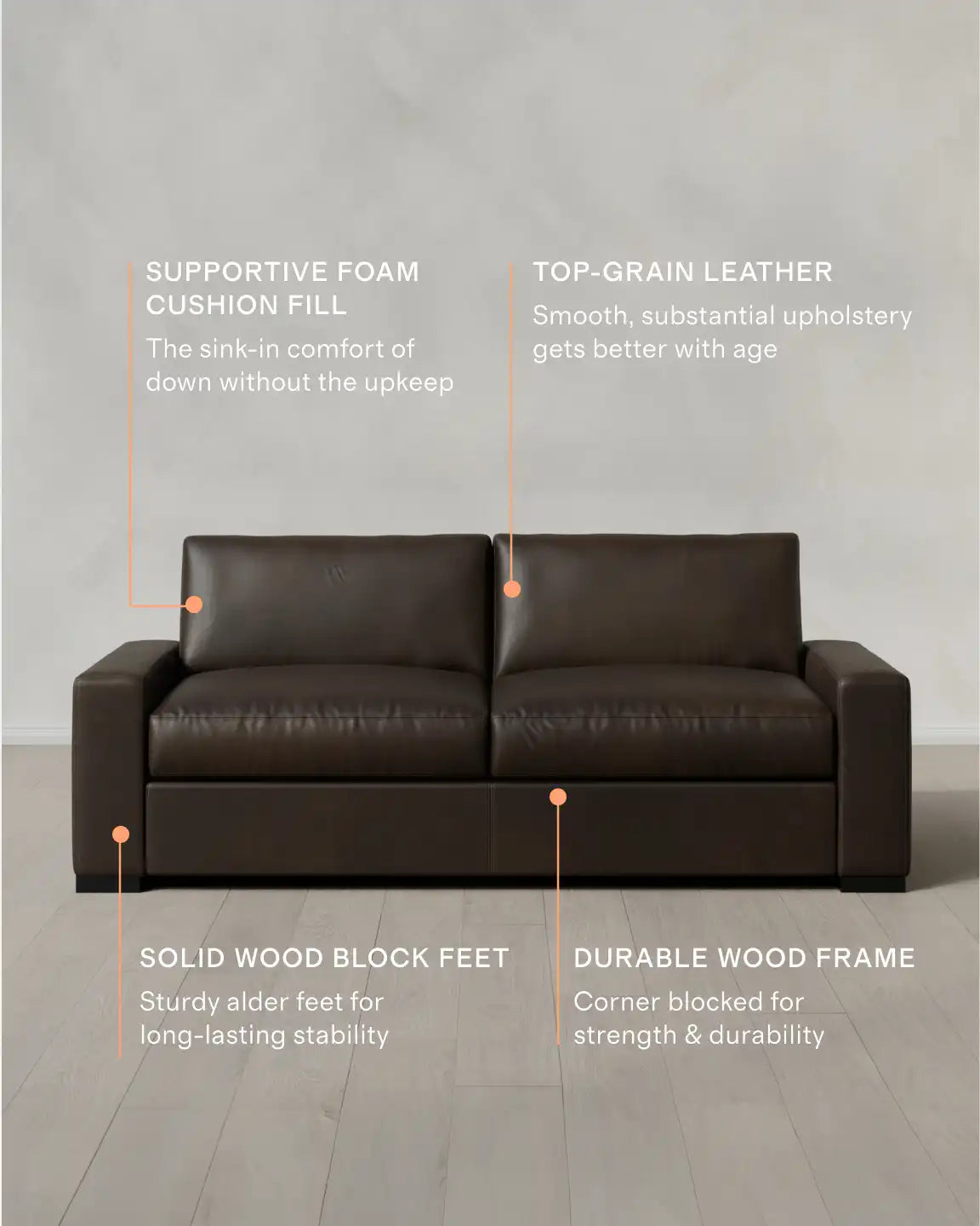 Stillman Sofa in Leather