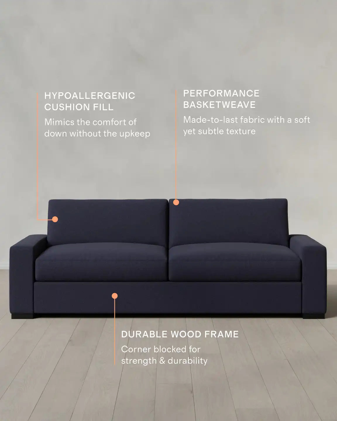 Brennan Sofa in Performance Basketweave