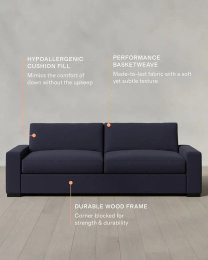 Brennan Sofa in Performance Basketweave