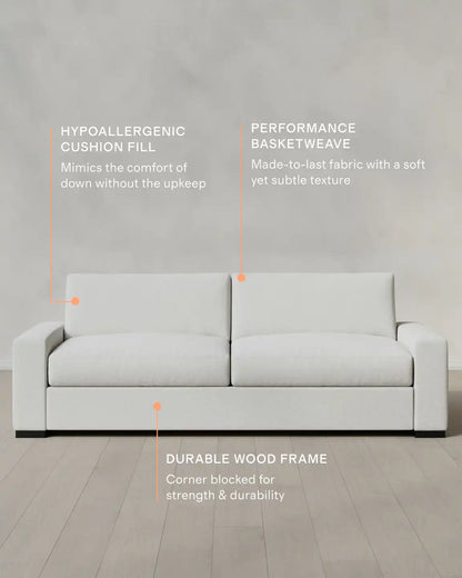 Brennan Sofa in Performance Basketweave