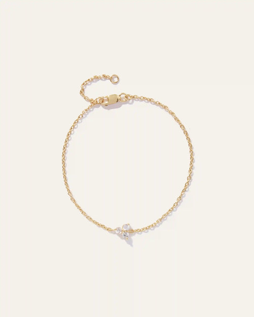 White Sapphire Triad Bracelet