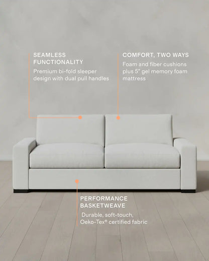 Stillman Sleeper Sofa in Performance Basketweave