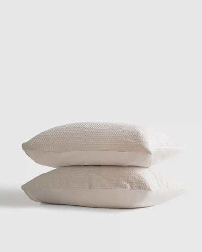 Organic Luxe Honeycomb Sham Set