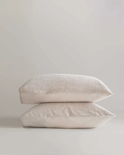 Organic Luxe Honeycomb Sham Set