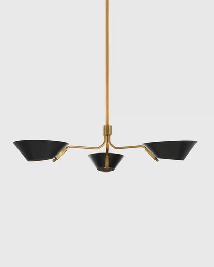 Mid-Century Armed Iron Chandelier