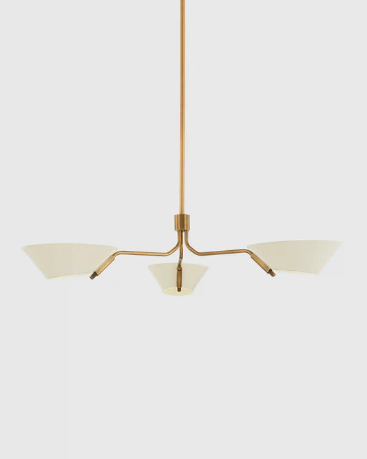 Mid-Century Armed Iron Chandelier