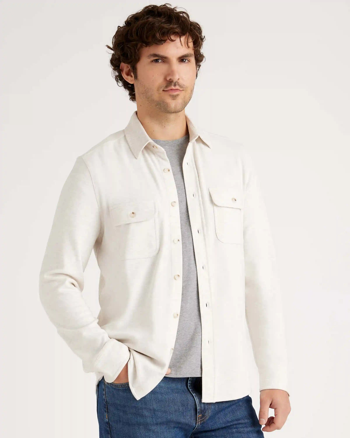 Stretch Sweater Fleece Shirt